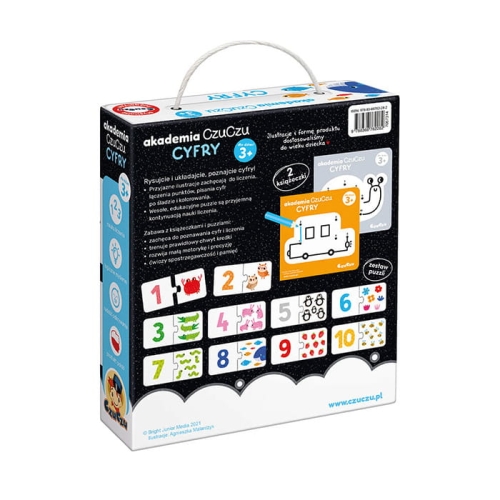 Zestaw edukacyjny CzuCzu Cyfry 3+ – książeczki i puzzle do zabawy i nauki