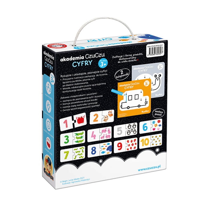 Zestaw edukacyjny CzuCzu Cyfry 3+ – książeczki i puzzle do zabawy i nauki