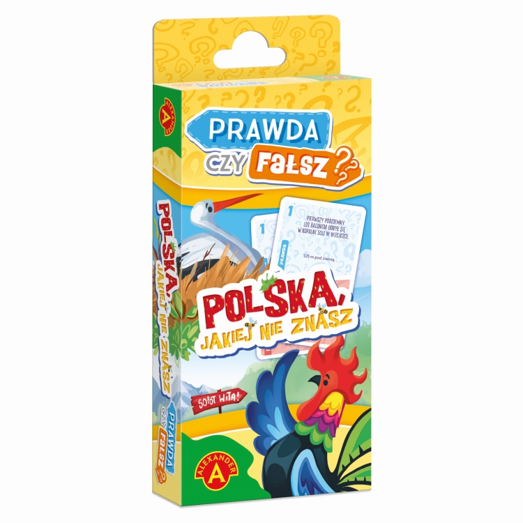 Prawda czy Fałsz Polska – pudełko gry planszowej edukacyjnej.