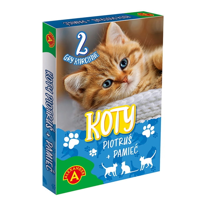Karty Piotruś Pamięć Koty – zestaw 25 kart dla dzieci.