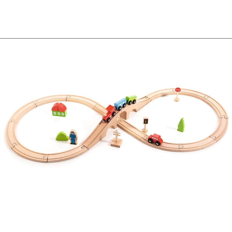 61686 trefl kolejka z drewna