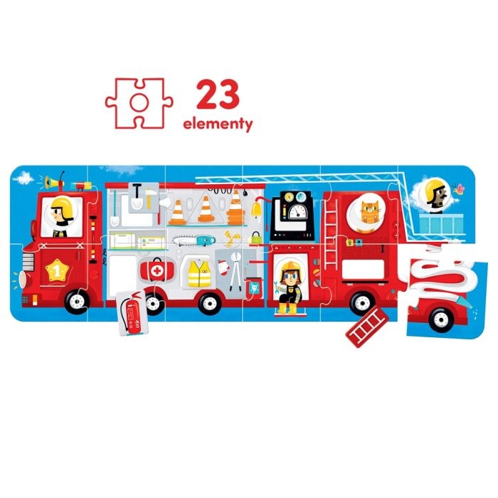 Układanka dla dzieci CzuCzu – puzzle z dziurką straż pożarna
