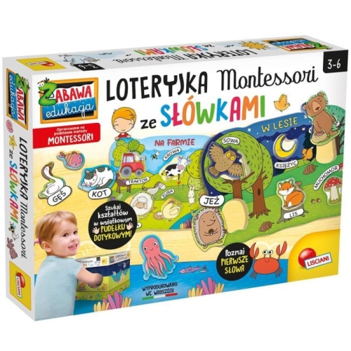 Opakowanie Loteryjka ze słówkami - Montessori - Lisciani 3+