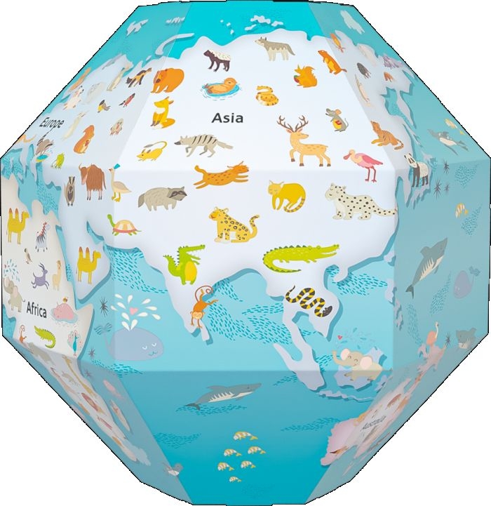 Model przestrzenny globus Zwierzęta Monumi