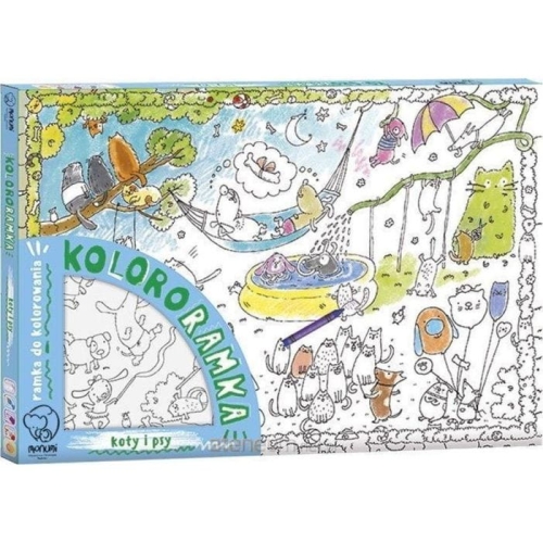 Kolororamka Koty i psy Monumi 3+ zestaw kreatywny