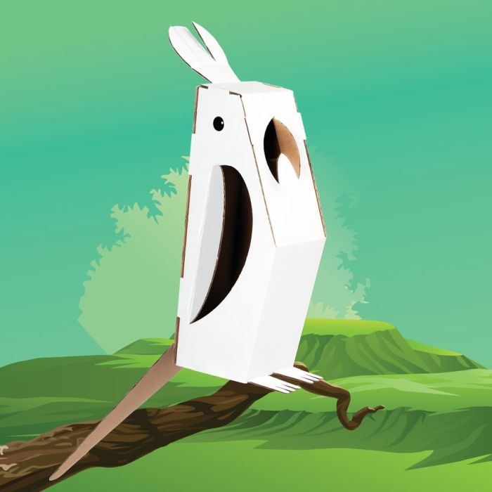 kreatywna zabawka plastyczna z tektury ptaszki do malowania