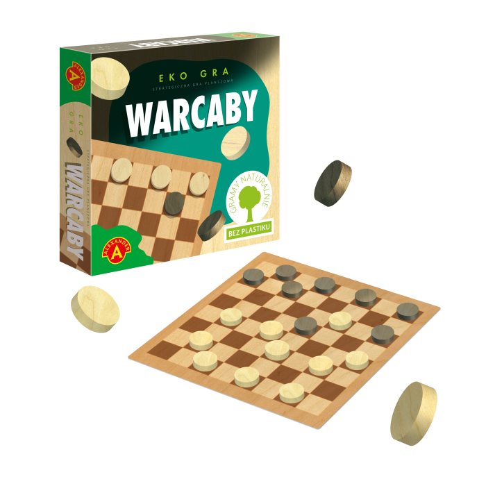 drewniane warcaby eko gra planszowa alexander dla dzieci od 5 lat