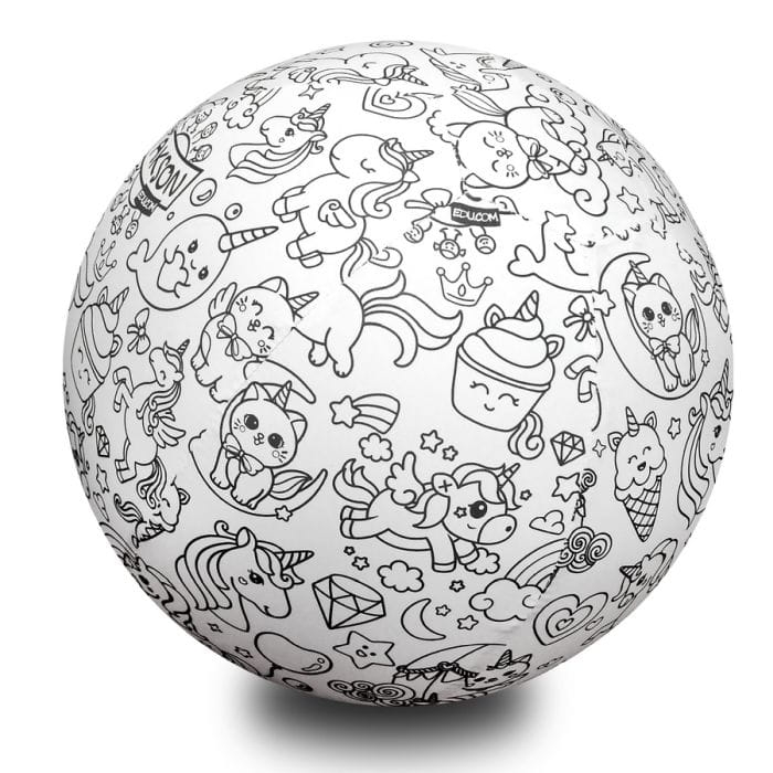 Pilka Balonowa do kolorowania JEDNOROZCE