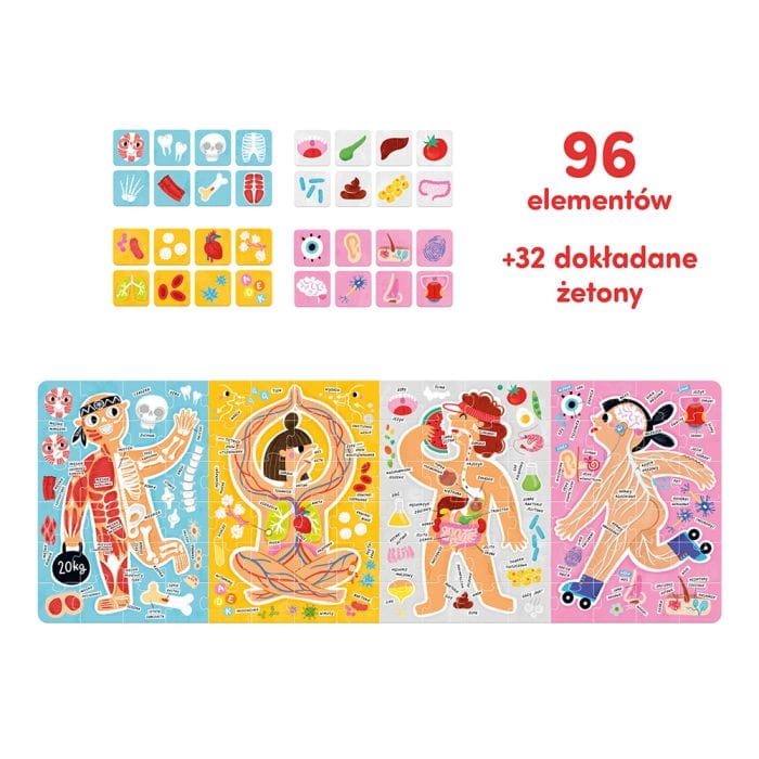 Układanka CzuCzu Tak działa moje ciało – poznaj budowę ciała dziecka