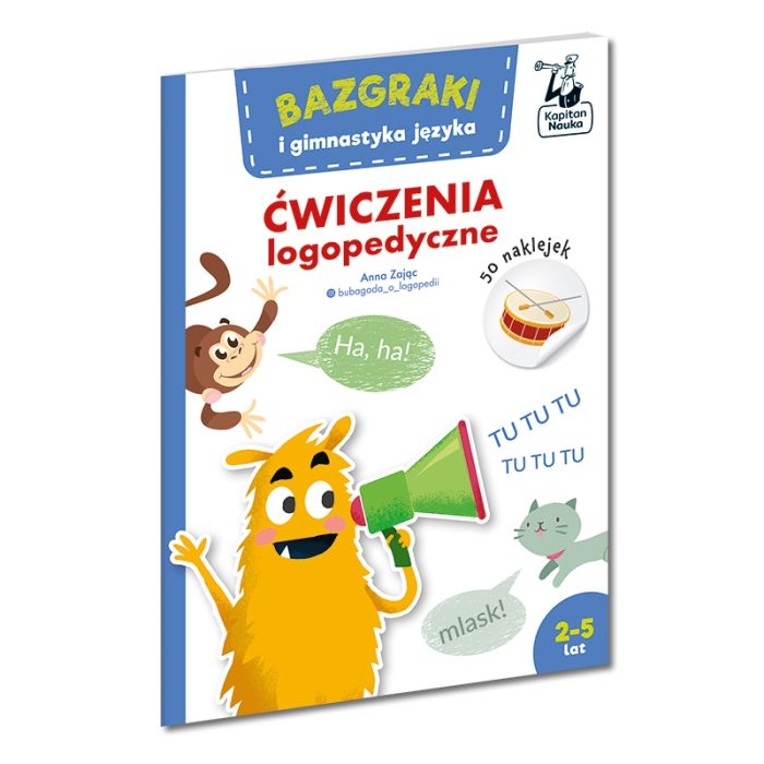 Bazgraki i gimnastyka języka Kapitan Nauka ćwiczenia logopedyczne 2+