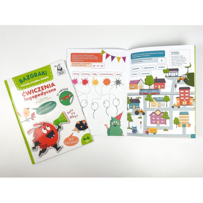 Bazgraki mówią trudne słowa zabawy językowe z naklejkami