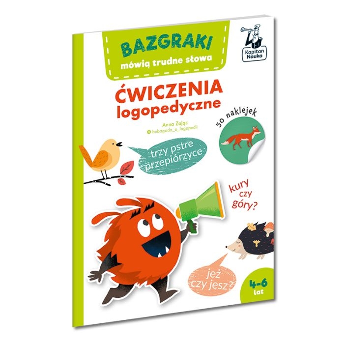 Bazgraki mówią trudne słowa Kapitan Nauka ćwiczenia logopedyczne 4+