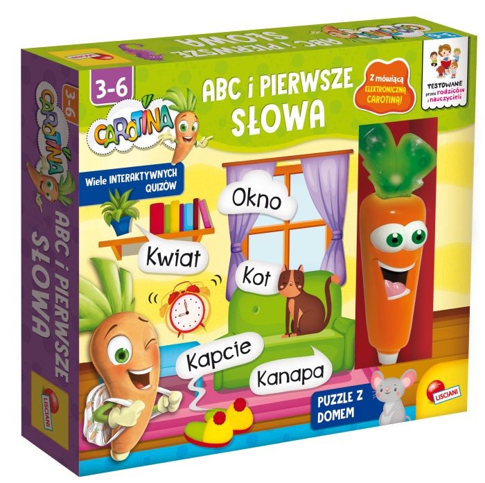 Opakowanie produktu Carotina - ABC i pierwsze słowa - Lisciani 3+