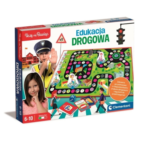 Gra planszowa edukacyjna dla dzieci "Edukacja drogowa" Clementoni 6+