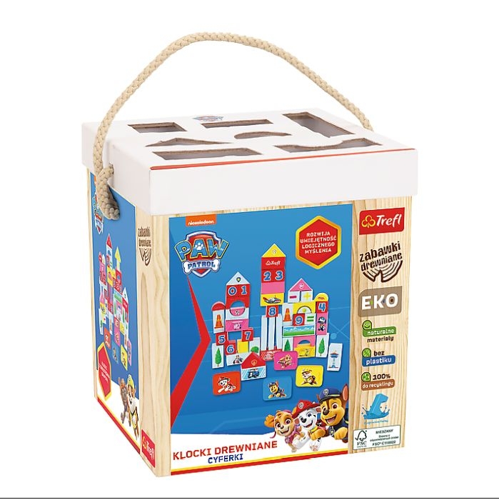 Psi Patrol Klocki drewniane z sorterem