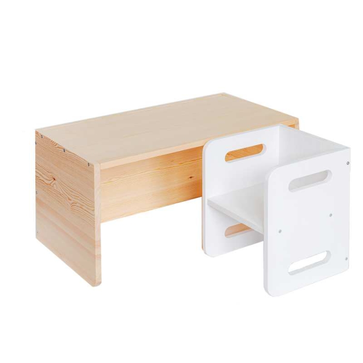 Drewniane krzesełko i stolik dla dziecka od Polana Montessori