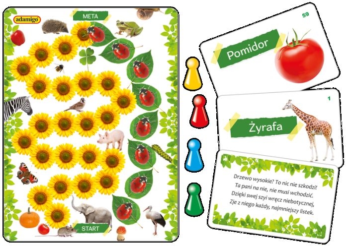 Elementy gry Quiz przyrodniczy z zagadkami Adamigo