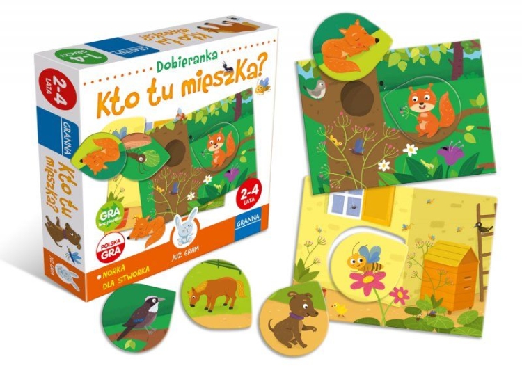 Edukacyjna dobieranka zwierzęta i domki GRANNA 2+