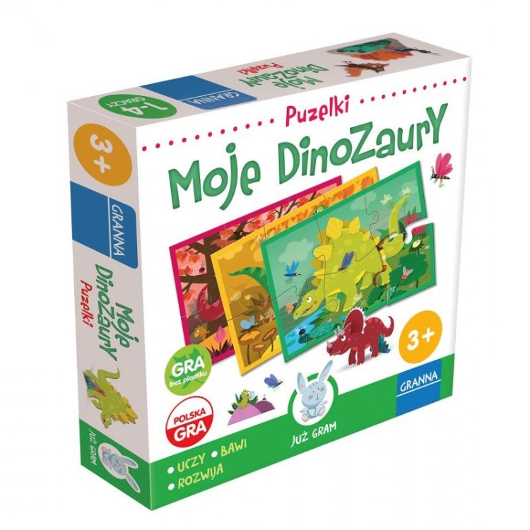Puzzle dla najmłodszych Moje Dinozaury Granna 3+ pudełko