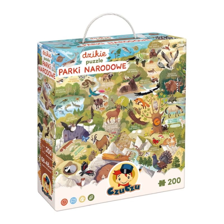 CzuCzu Dzikie puzzle Parki narodowe pudełko