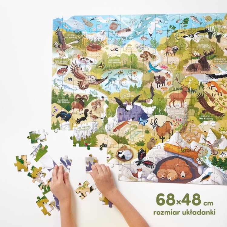 CzuCzu Dzikie puzzle Parki narodowe elementy 200 puzzli
