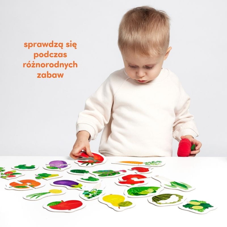 Edukacyjne puzzle owoce i warzywa dla maluchów