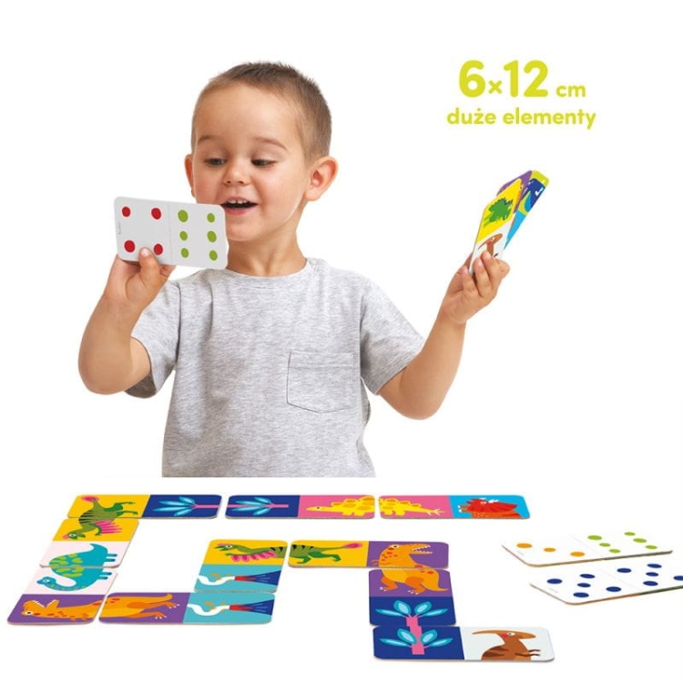 edukacyjne domino dla dzieci CzuCzu Dinozaury