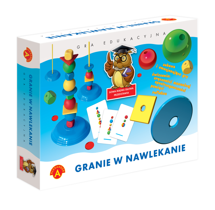 Sowa Mądra Głowa Granie w Nawlekanie – zestaw edukacyjny Alexander