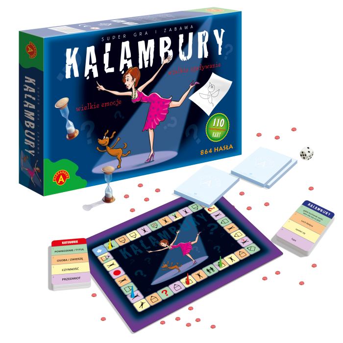 Kalambury – żetony, notesy i klepsydra w zestawie