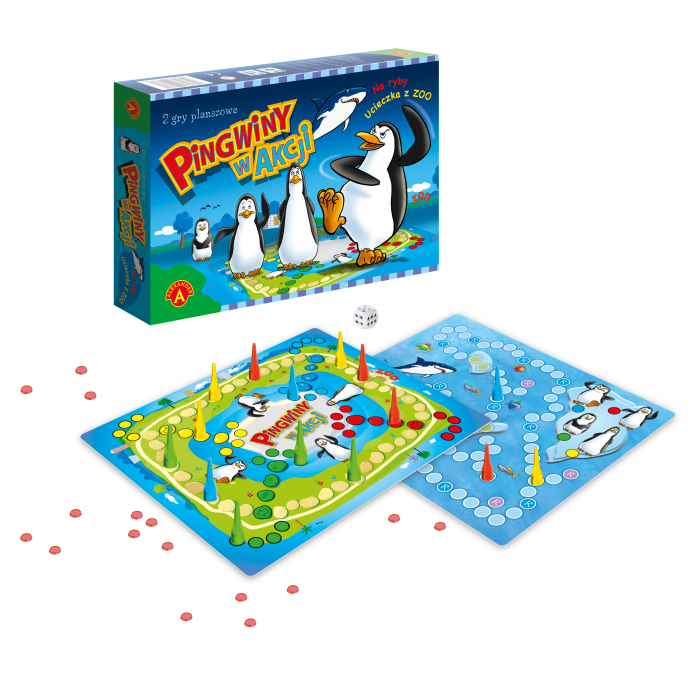 Plansza do gry Pingwiny w Akcji – Na ryby